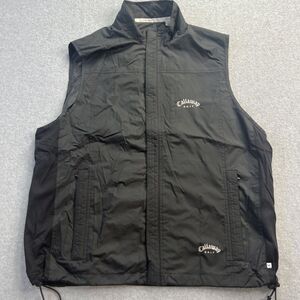 Callaway X Series Golf Vest Large Black Full Zip Pockets Windbreaker Performance